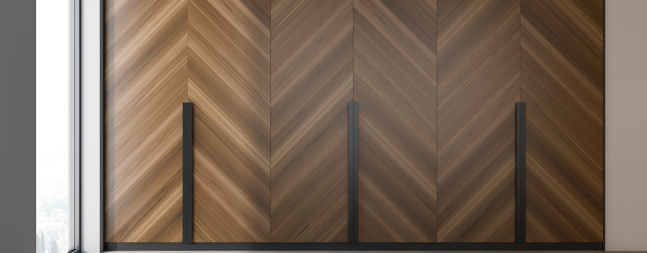 Chevron Style Fitted Wardrobe