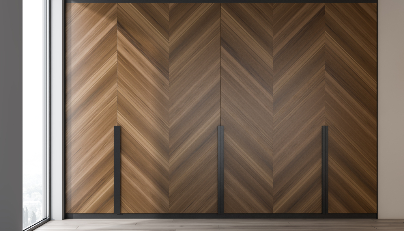 Chevron Style Fitted Wardrobe